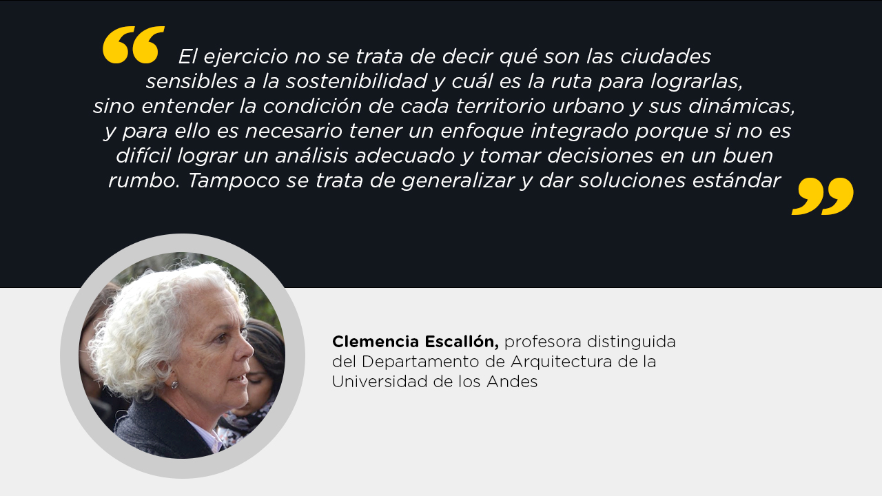 Clemencia Escallón, profesora distinguida del Departamento de Arquitectura de la Universidad de los Andes